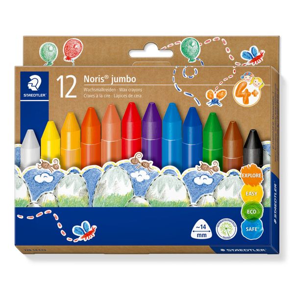 Staedtler 228 Noris Jumbo Wax Crayons Box of 12