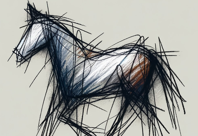Canvas Wall Art Home Decor - Pony Abstract