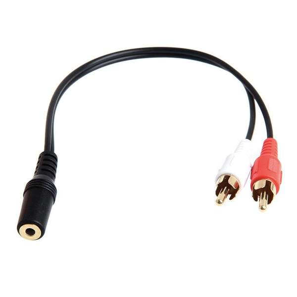 Aux 3.5mm Female to 2 RCA Male Cable