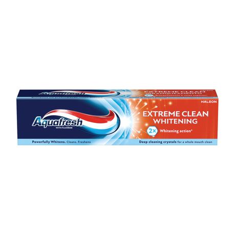 Aquafresh Extreme Clean Whitening Fluoride Toothpaste 75ml Image