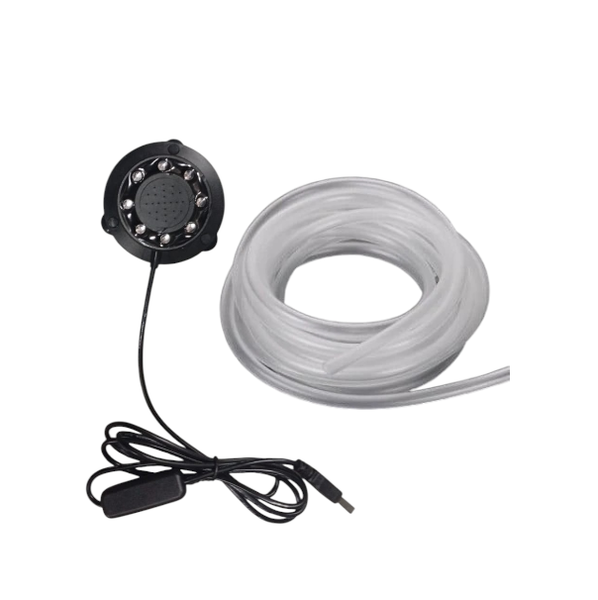 USB Powered Aquarium LED Air Bubble Stone Disk 5cm, Colour-Changing Lights