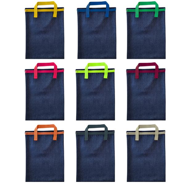 Denim Book Bags - 9 Pack