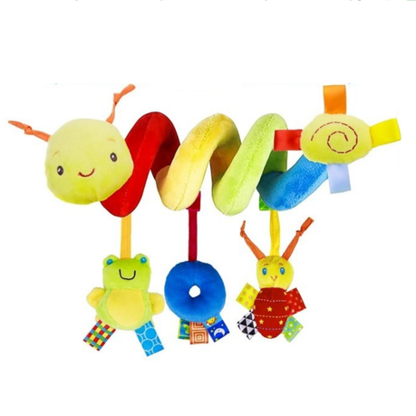 Spiral Car Seat & Stroller Activity Toy - Baby Sensory Toys Soft Hanging Image