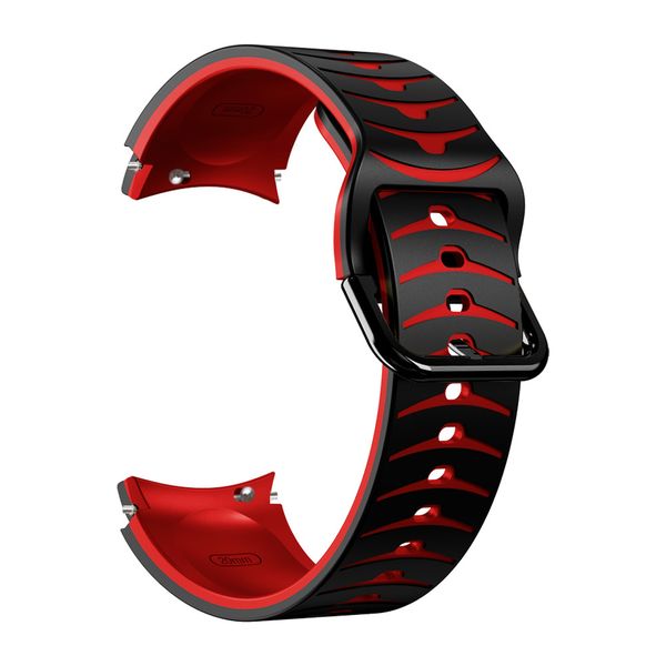 Arrow Pattern Strap Compatible with Samsung Galaxy Watch 4/5/6/7 - Black/Red