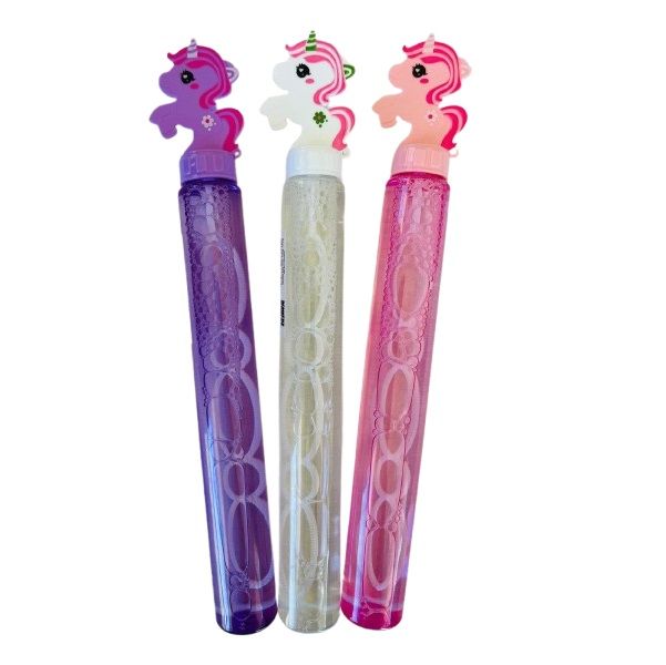 Magical Unicorn Bubble Wands with Unicorn Topper 27cm Set of 3