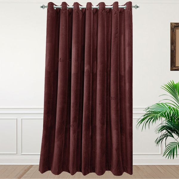 Velvet Dark Red - Lined - Eyelet image
