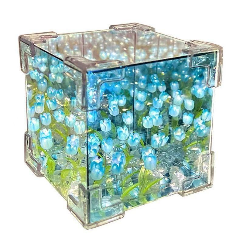 DIY Tulip Cube Mirror Lamp - 2-in-1 - Blue | Shop Today. Get it ...
