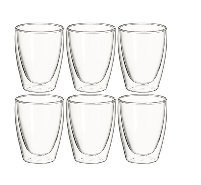 Double Wall Glass Coffee Mug Cappuccino 450ml Set of 6 Shop Today. Get it Tomorrow!