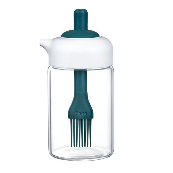 Portable Transparent Kitchen Accessories Oil Dispenser Bottle With Brush