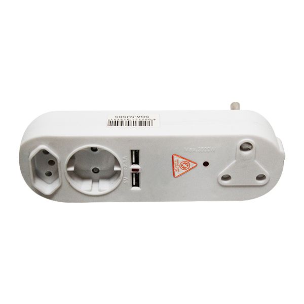 5 Way 2 USB Surge Adapter (ES5W2USBMPS)