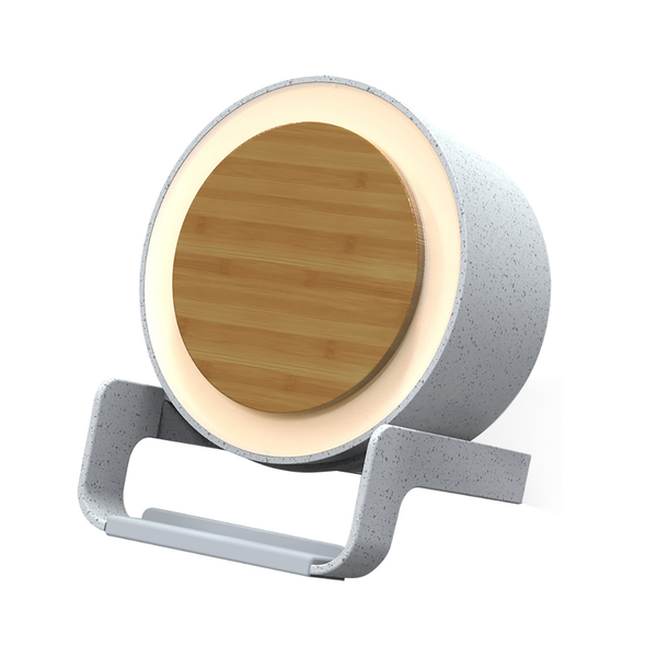Stellar Lighting Speaker LED Night Light Wireless Phone Charger Bamboo