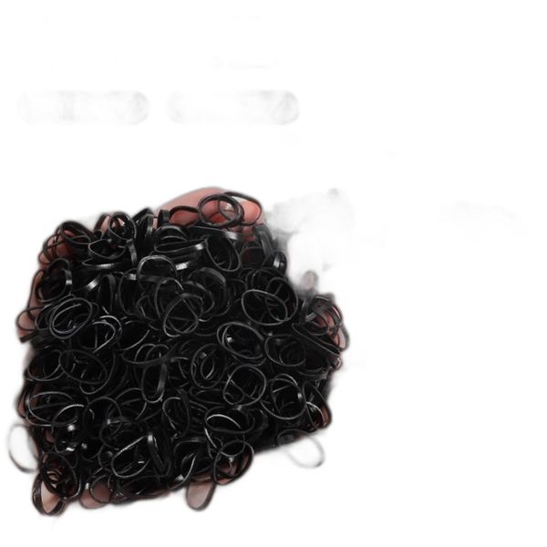 Black Disposable Hair Rubber Band for Women #1