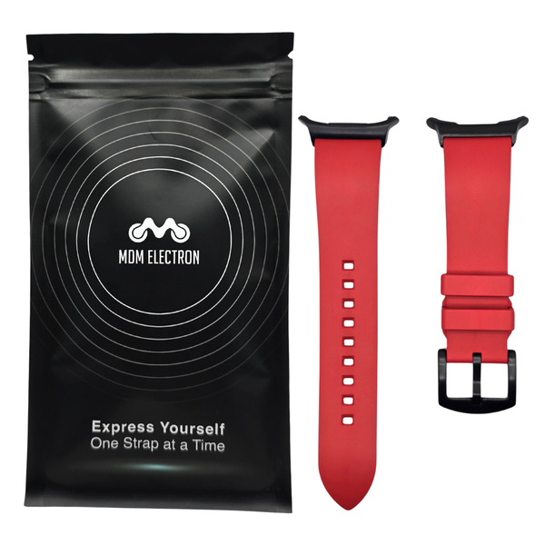 Elite Smooth Rubber Strap Compatible with Samsung Galaxy Ultra - Red