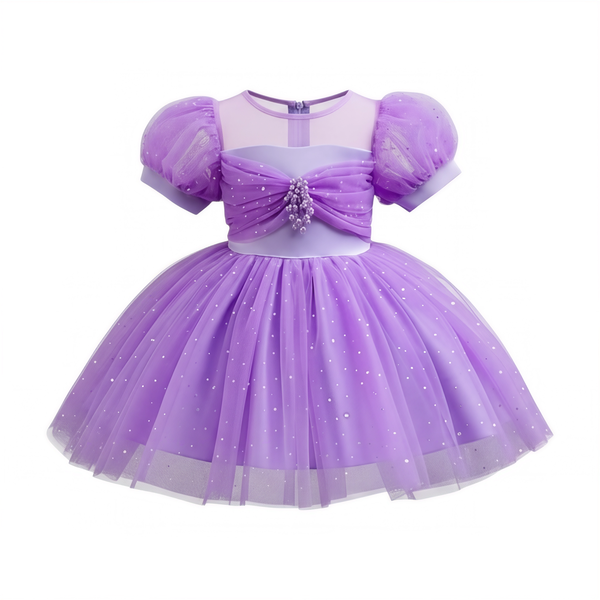 Sparkling Lilac Princess Dress for Girls