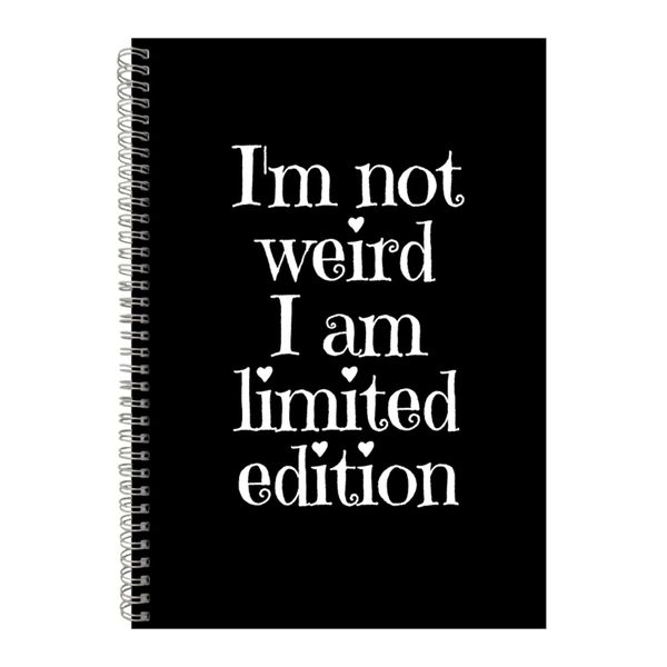 Weird A4 Notebook Spiral Lined Motivational Saying Graphic Notepad Gift 216