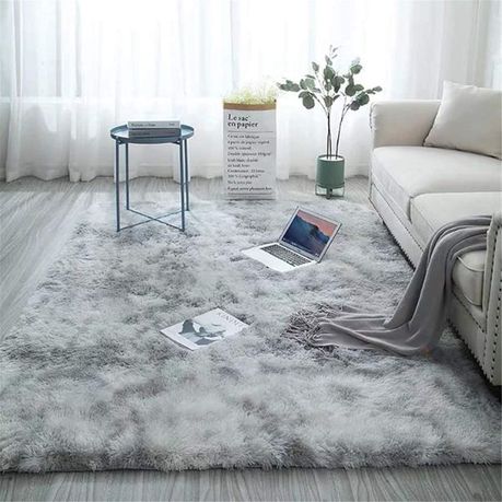 Large Grey Fluffy Carpet Rug For Home, Large Grey Rug
