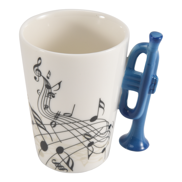 Music Ceramic Mug Cute Coffee Tea Milk Stave Mugs,Trumpet