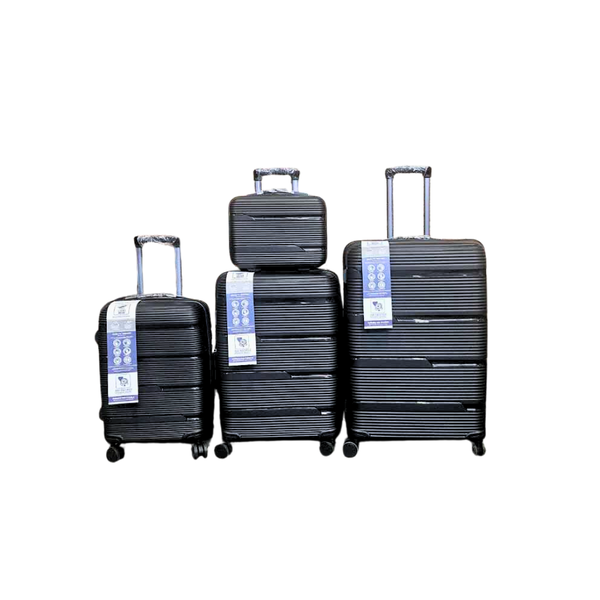 4 Piece PP Luggage - Durable 3 Piece with Vanity