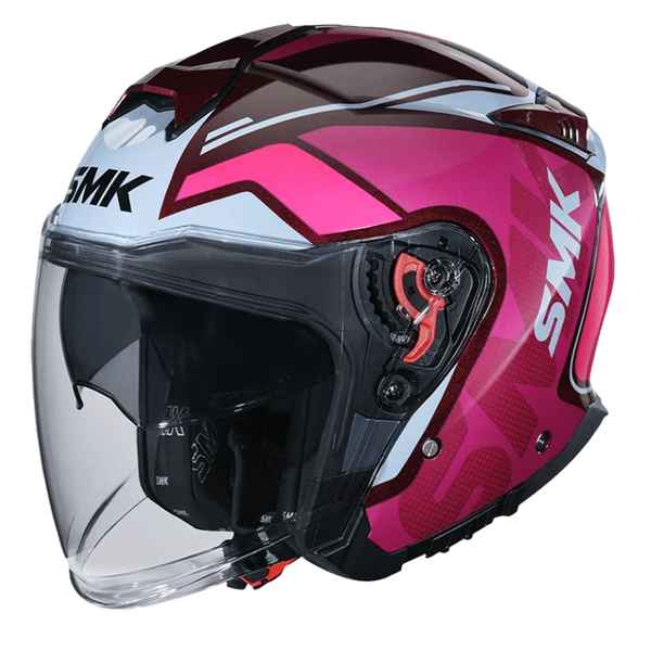 SMK GTJ Tourer Helmet GL363 - Pink/Grey/White