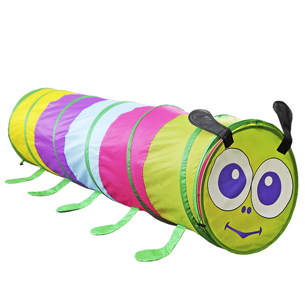 6 Foot Caterpillar Play Tunnel - Breathable Mesh - for Birthday Parties/Indoor Games