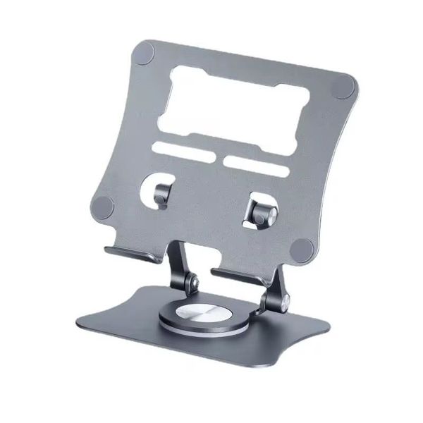Foldable Aluminum Tablet &amp; Phone Stand 360 Rotating Mobile Holder