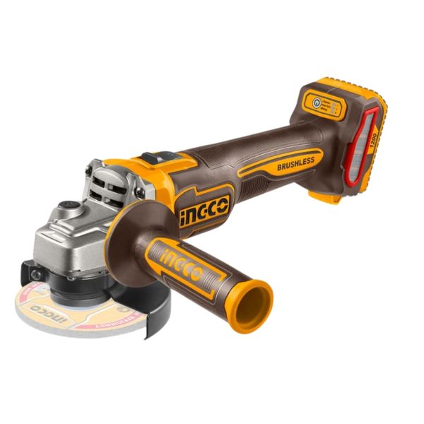 Ingco - Cordless Brushless Grinder (Max Input: 1200W) - 115mm - Unit only
