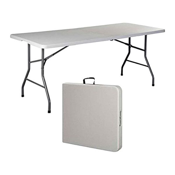1.8 Meter Portable Folding Trestle Table - White - 5 Pack
