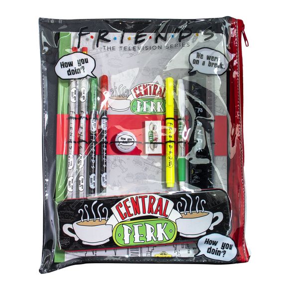 Friends Bumper Stationery Wallet - Grey