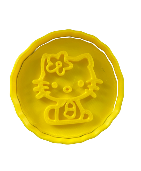 Hubbe Cookie Cutter - Round Hello Kitty Badge