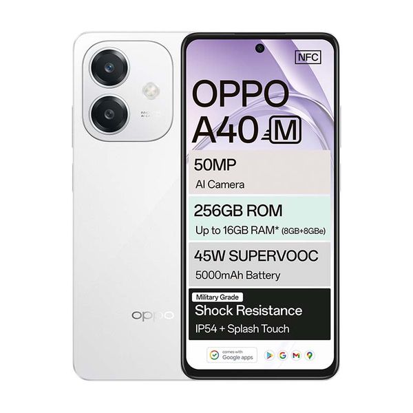 Oppo A40M 4G Dual Sim 256GB - White