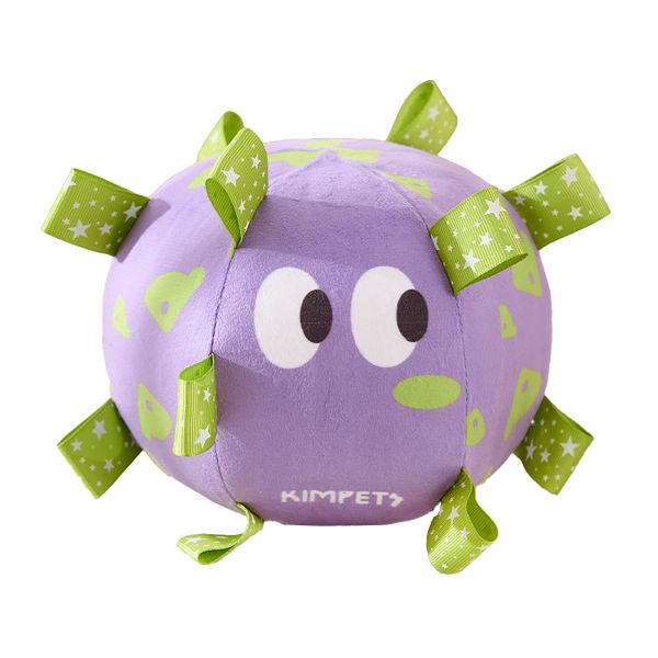 Dog Outdoor Squeaky Toy Ball - Purple Plush