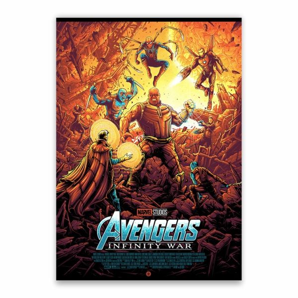 Avengers Infinity War Orange Poster - A1