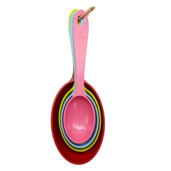 Regent Bakeware Oval Measuring Cup Plastic Colours 4 Piece Set, (260x90x90mm)