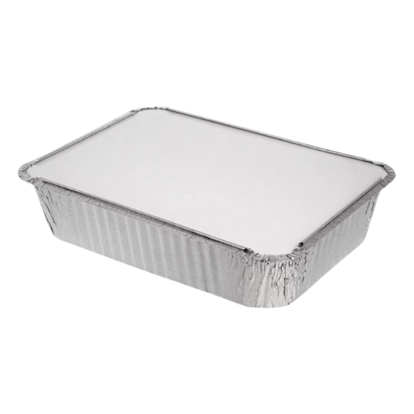 Aluminium Foil Tray With Lid 26x19.5x6cm - Pack of 50