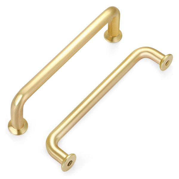 Metal Bar Drawer/Door Brushed Handles - Gold