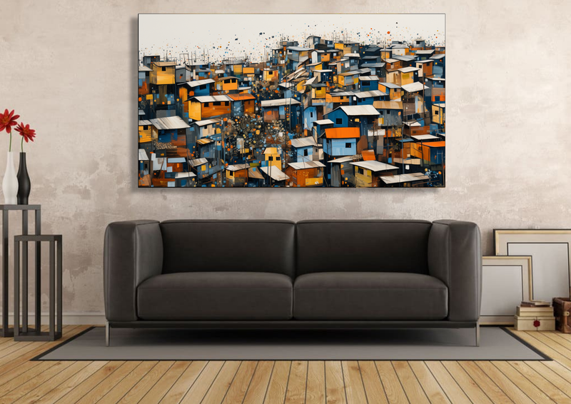 Canvas Wall Art - Urban Mosaic Abstract - HC1024