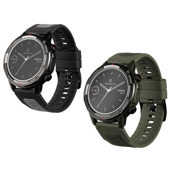 Volkano Power Series Smart Watch Bundle - Black and Green