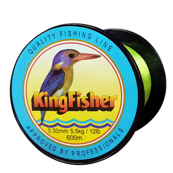 Kingfisher Nylon Fishing Line 5.5KG/12Lb .30MM Colour Yellow 600m Spool