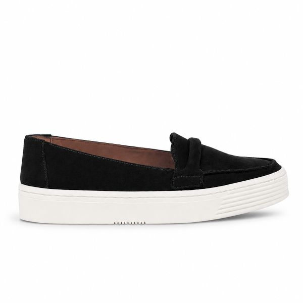 Froggie Women's Suede Loafer- Sneaker Sole- Brown Suede -12991