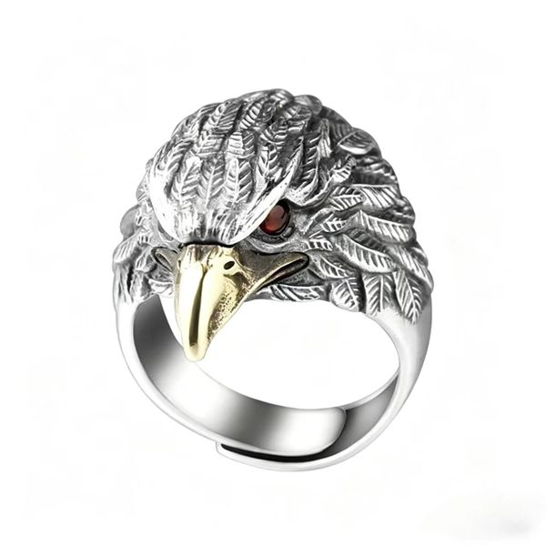 Vintage Claw Two-Tone Open Ring Tough Retro Adjustable Band For Men