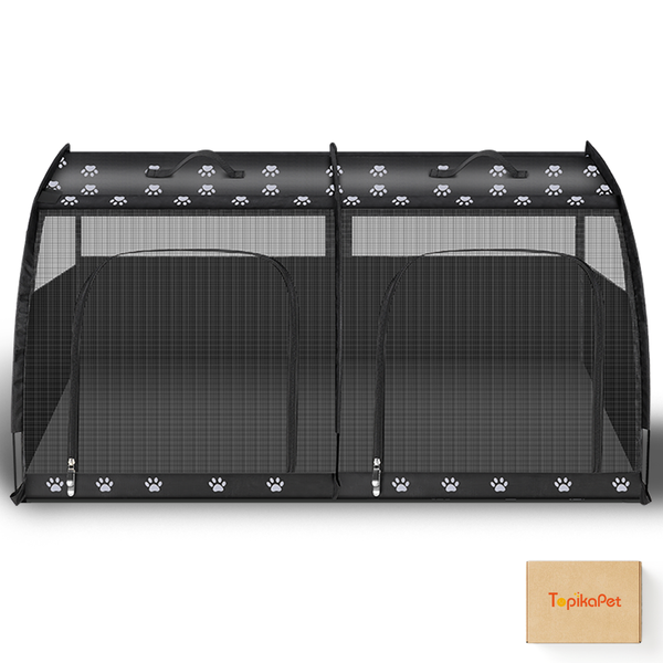 Topika 2-in-1 Pop-Up Dog and Cat Playpen, Breathable Cat Cage 88x50x50cm