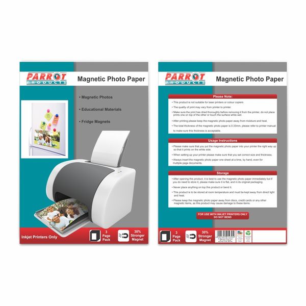 Magnetic Flexible Photo Paper A4 (3 Sheets) Pack of 6