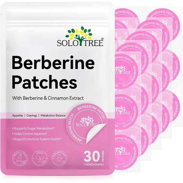 SoloTree Natural Transdermal Support Patches 30 Pack - Berberine