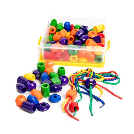 Jumbo Lacing Beads With Laces 90 Piece In Plastic Box, Shop Today. Get it  Tomorrow!