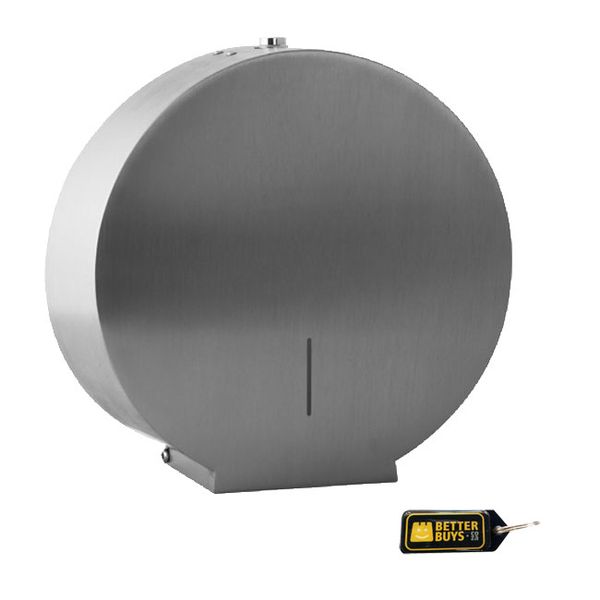 Decca Roll Hand Paper Towel Dispenser - Stainless Steel &amp; Gel Keyring