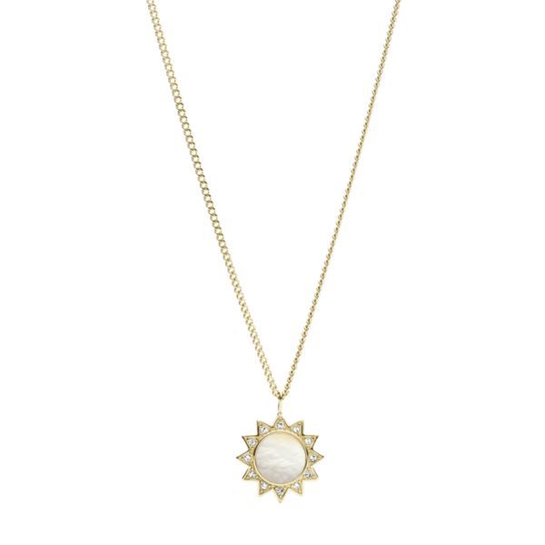 Fossil Vintage Glitz White Mop Necklace - JF03425710