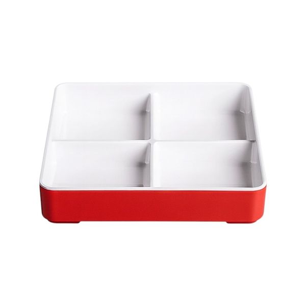 Melamine Four-Compartment Square Serving Tray