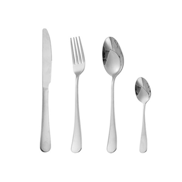 FKS-003-24-S, Stainless Steel Fork &amp; Knife 24 PCS Set-Silver