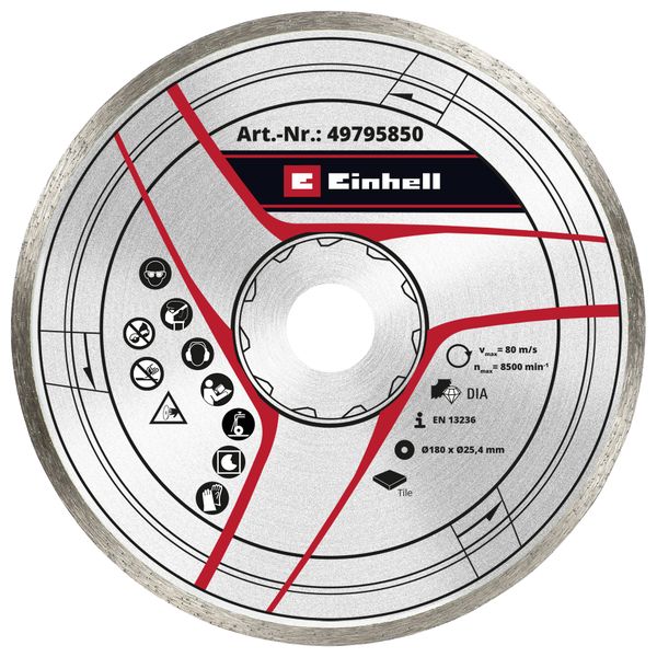 EINHELL - Diamond Cutting Disc for Tilecutting Machines 180 x 25.4mm