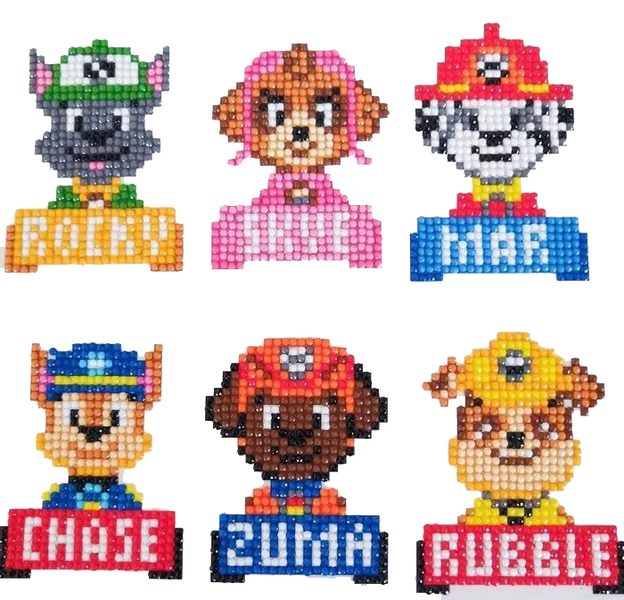 Diamond Painting Sticker set - Paw Patrol